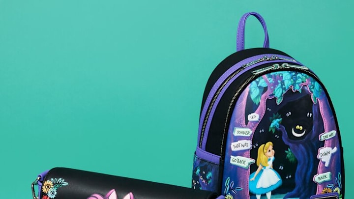 Loungefly Disney Alice in Wonderland Cheshire Cat Tulgey Wood Crossbody Bag
