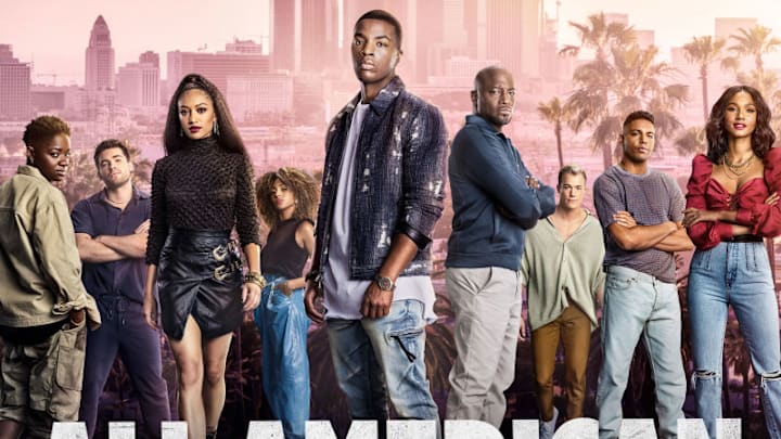 All American -- Image Number: ALA_S4_8x12_300dpi.jpg -- Pictured (L-R): Bre - Z as Coop, Cody Christian as Asher, Samantha Logan as Olivia, Chelsea Tavares as Patience, Daniel Ezra as Spencer, Taye Diggs as Billy, Hunter Clowdus as J.J., Michael Evans Behling as Jordan and Greta Onieogou as Layla -- Photo: The CW -- © 2021 The CW Network, LLC. All Rights Reserved.