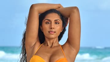 Manju was photographed by Yu Tsai in Dominican Republic. Swimsuit by Gil Rodriguez