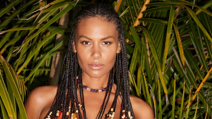 Marquita Pring was photographed by Ben Watts in Puerto Rico. Swimsuit by JANTHEE Berlin. Necklaces by Brinker + Eliza. Marquita Pring was photographed by Ben Watts in Puerto Rico. Swimsuit by JANTHEE Berlin. Necklaces by Brinker + Eliza.