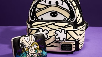 Loungefly Peanuts Snoopy Mummy Cosplay Glow Mini Backpack.
