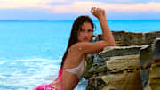 Lily Aldridge was photographed by James Macari in Turks and Caicos.