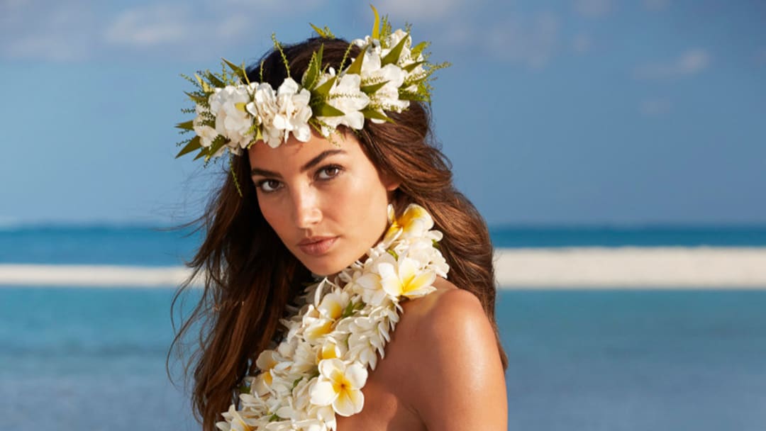 Lily Aldridge was photographed by James Macari on Cook Islands.