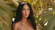 Megan Fox was photographed by Greg Swales in the Dominican Republic. Top: GCDS. 