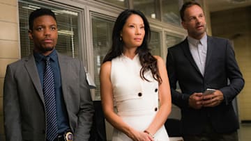 Elementary, Pictured (L-R) Jon Michael Hill as Detective Marcus Bell, Lucy Liu as Joan