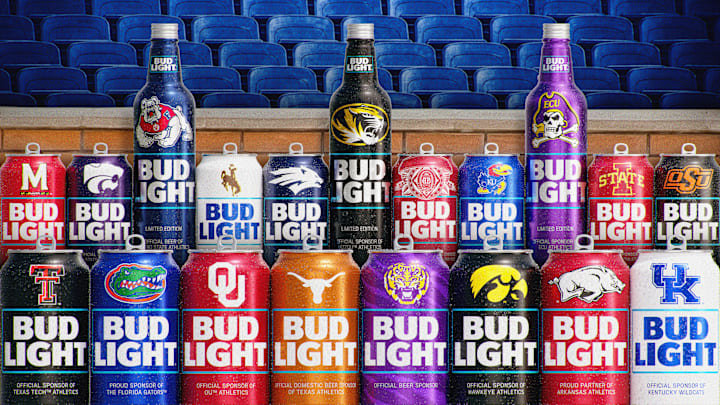 Bud Light Debuts College Football Team Cans. Image courtesy Bud Light