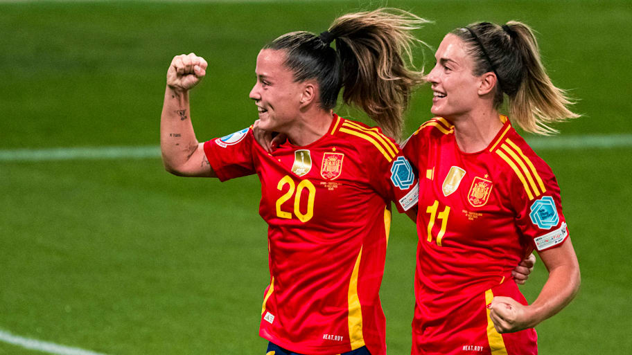 Spain scored two second-half goals to defeat host Switzerland in the Women's Euro 2025 quarterfinals. | Marcio Machado/Eurasia Sport Images/Getty Images