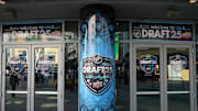 Jun 26, 2025; Los Angeles, California, USA; NHL Draft 25 Los Angeles signage at the Peacock Theater. Mandatory Credit: Kirby Lee-Imagn Images