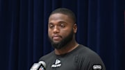 Central Arkansas defensive lineman David Walker during the 2025 NFL Scouting Combine.
