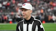 Jan 7, 2023; Paradise, Nevada, USA; NFL referee Scott Novak (1) during the game between the Las Vegas Raiders and the Kansas City Chiefs at Allegiant Stadium.