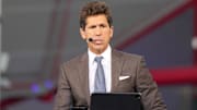 Oct 23, 2024; Inglewood, California, USA; Bob Myers on the ESPN NBA Countdown live set at Intuit Dome. Mandatory Credit: Kirby Lee-Imagn Images