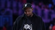 Kevin Durant attends the game between the Golden State Valkyries and the LA Sparks.