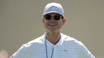 Chargers head coach Jim Harbaugh