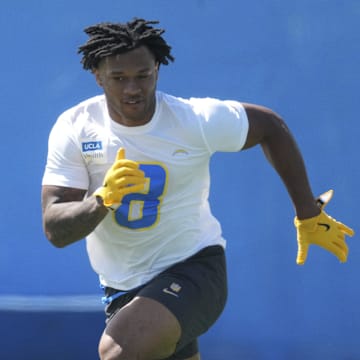 Chargers RB Omarion Hampton is projected to be one of the top three overall picks in 2025 dynasty rookie-only drafts.