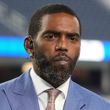 Randy Moss on the ESPN Monday Night Countdown set.