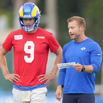 Sean McVay provided an update on quarterback Matthew Stafford's back injury. 