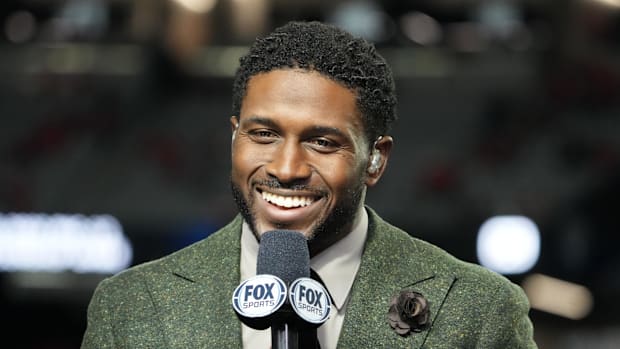 Former Southern California Trojans tailback Reggie Bush on the Fox Sports television