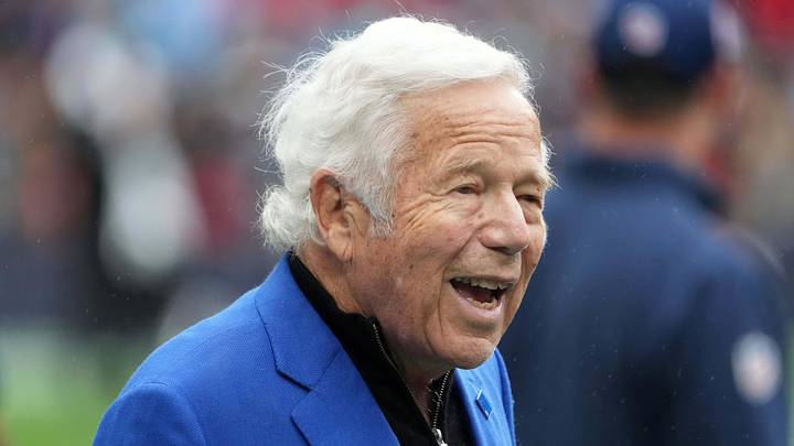 Oct 20, 2024; London, United Kingdom; New England Patriots owner Robert Kraft during an NFL International Series game against the Jacksonville Jaguars at Wembley Stadium. Mandatory Credit: Kirby Lee-Imagn Images