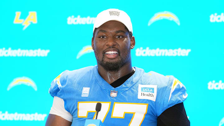 Newly signed Cleveland Browns offensive lineman Zion Johnson