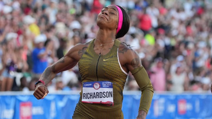 Richardson's moment at the U.S. Olympic trials on Saturday was long-awaited.