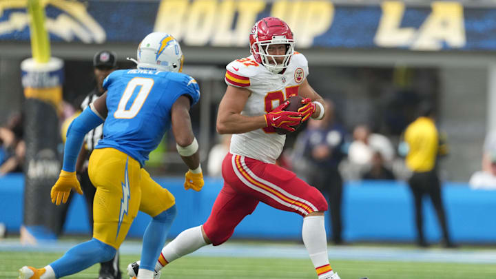 Kansas City Chiefs tight end Travis Kelce Kansas City Chiefs tight end Travis Kelce