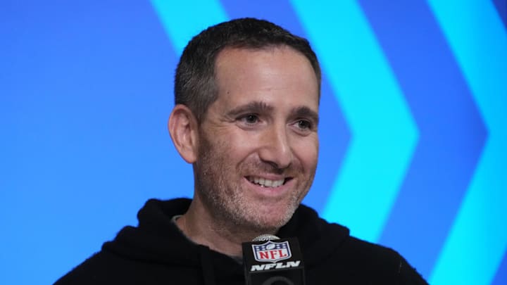 Philadelphia Eagles general manager Howie Roseman during the NFL combine. Philadelphia Eagles general manager Howie Roseman during the NFL combine.