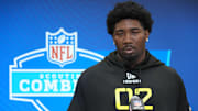 Toledo DT Darius Alexander during the 2025 NFL Scouting Combine at the Indiana Convention Center.