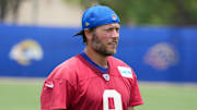 Los Angeles Rams quarterback Matthew Stafford has yet to practice in training camp.