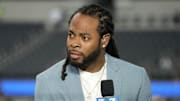Richard Sherman on the Amazon Prime Thursday Night Football set on Aug 19, 2022.