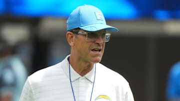 Chargers head coach Jim Harbaugh