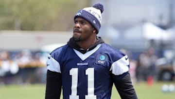 Dallas Cowboys defensive end Micah Parsons at training camp at the River Ridge Fields.