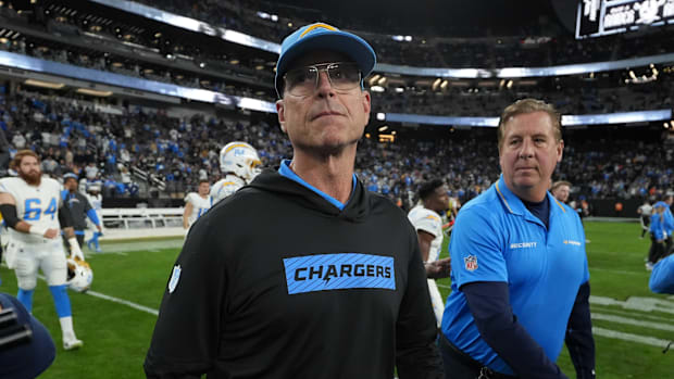 Los Angeles Chargers coach Jim Harbaugh