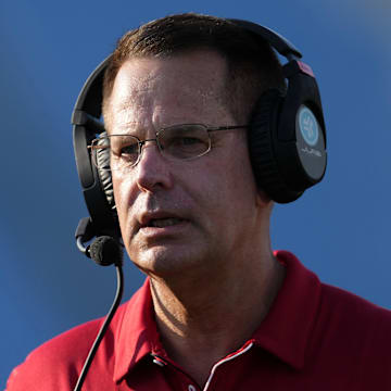 Indiana Hoosiers head coach Curt Cignetti reacts in the first half against the UCLA Bruins at Rose Bowl. 