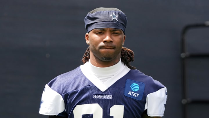 Dallas Cowboys cornerback Caelen Carson during training camp at the River Ridge Fields.