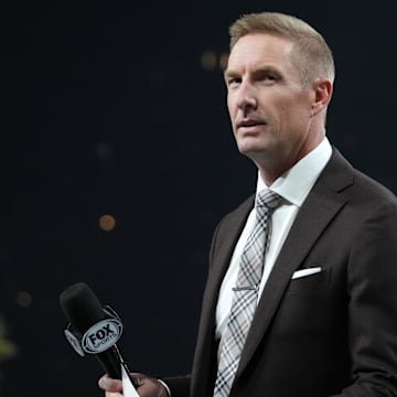 Dec 27, 2023; San Diego, CA, USA; Fox Sports analyst Joel Klatt at the Holiday Bowl at Petco Park. 