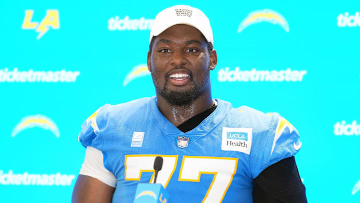 Los Angeles Chargers offensive guard Zion Johnson