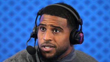 Seattle Seahawks linebacker Bobby Wagner on the Fox Sports set on radio row.