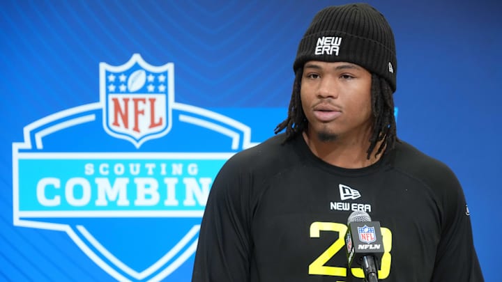 Mississippi defensive lineman Walter Nolen during the 2025 NFL Scouting Combine at the Indiana Convention Center. Mississippi defensive lineman Walter Nolen during the 2025 NFL Scouting Combine at the Indiana Convention Center.
