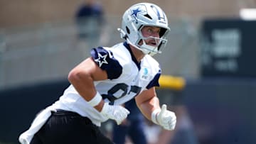 Dallas Cowboys tight end Jake Ferguson during training camp at the River Ridge Fields.
