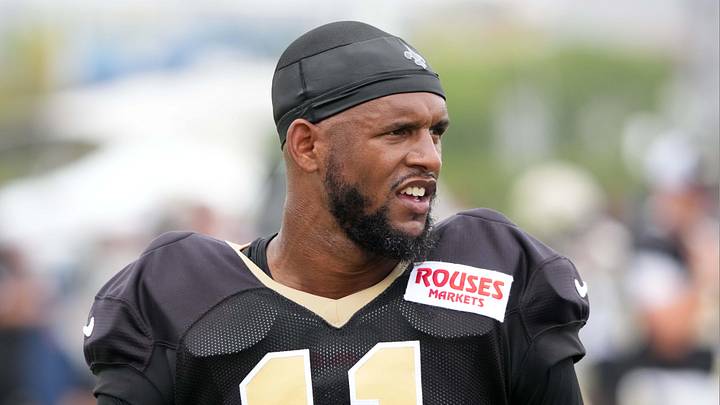 Aug 14, 2025; Carson, CA, USA; New Orleans Saints wide receiver Cedrick Wilson Jr. (11) 