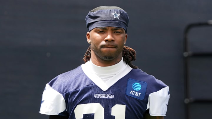 Dallas Cowboys cornerback Caelen Carson during training camp at the River Ridge Fields.