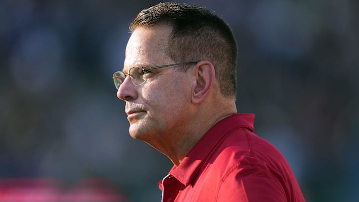 Indiana football coach Curt Cignetti pictured during the Hoosiers' game against UCLA at the Rose Bowl. 