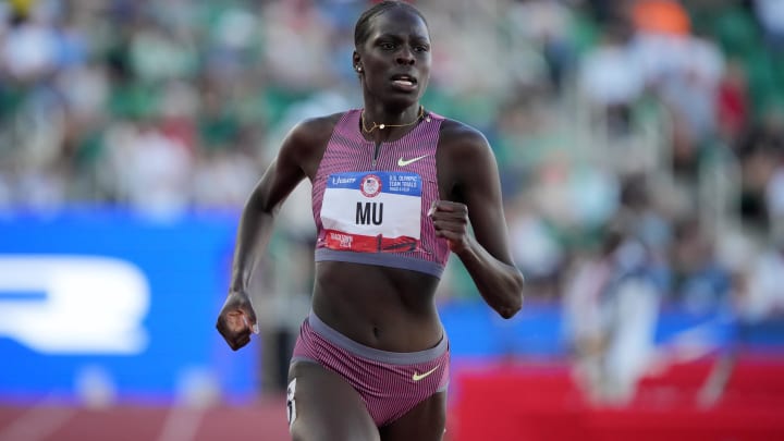 After falling in the women’s 800-meters during the U.S. trials, Mu won’t defend her Olympic title in Paris.