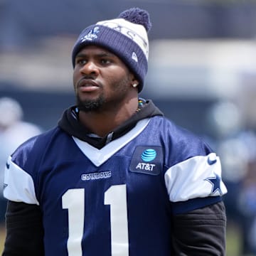 Dallas Cowboys defensive end Micah Parsons at training camp at the River Ridge Fields.