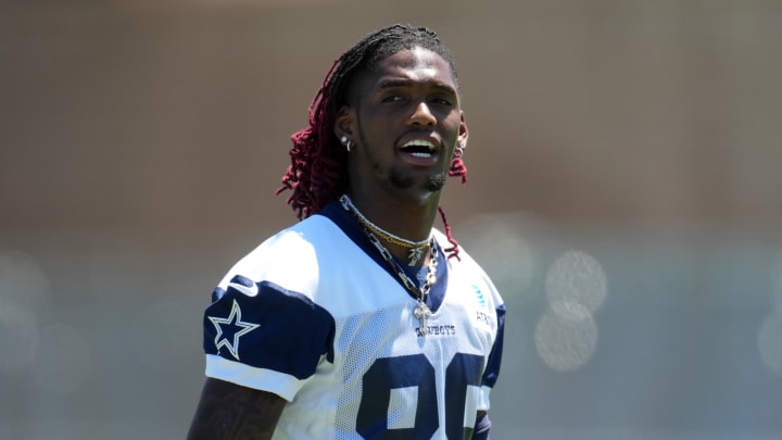 Jul 27, 2023; Oxnard, CA, USA; Dallas Cowboys receiver CeeDee Lamb (88) during training camp at Marriott Residence Inn-River Ridge Playing Fields.