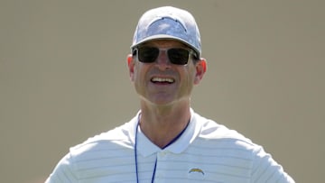 Chargers head coach Jim Harbaugh