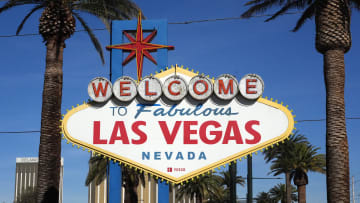 Dec 10, 2023; Paradise, Nevada, USA; The Welcome to Fabulous Las Vegas sign on the strip. Mandatory