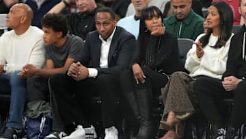 Stephen A. Smith attends game six of first round for the 2025 NBA Playoffs between the Denver Nuggets and the LA Clippers