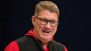Tampa Bay Buccaneers GM Jason Licht almost traded up in the NFL Draft and needed to be talked out of it. (Mandatory Credit: Kirby Lee-Imagn Images)