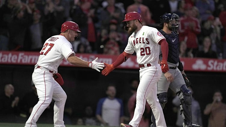 Jared Walsh, Mike Trout, LA Angels